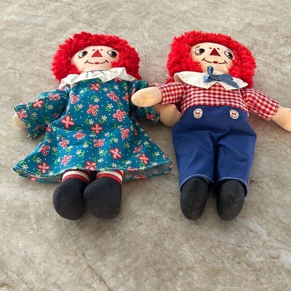 Vintage Raggedy Ann & Andy Rag Dolls - Picture 1 of 7